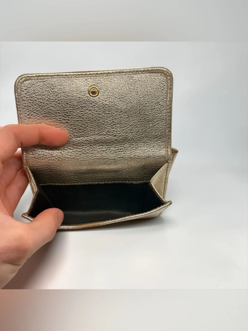 Authentic Gucci Metallic Britt Wallet - Picture 8 of 15
